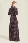 Dotted Velvet Maxi Dress