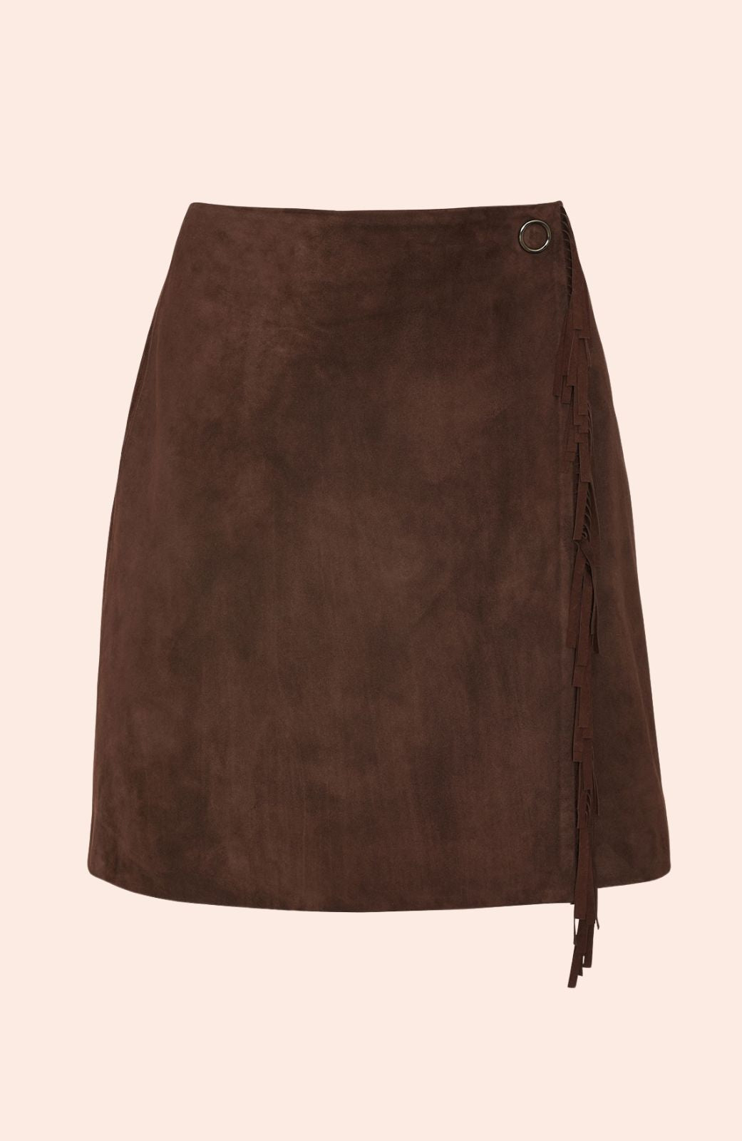 Suede Wrap Skirt