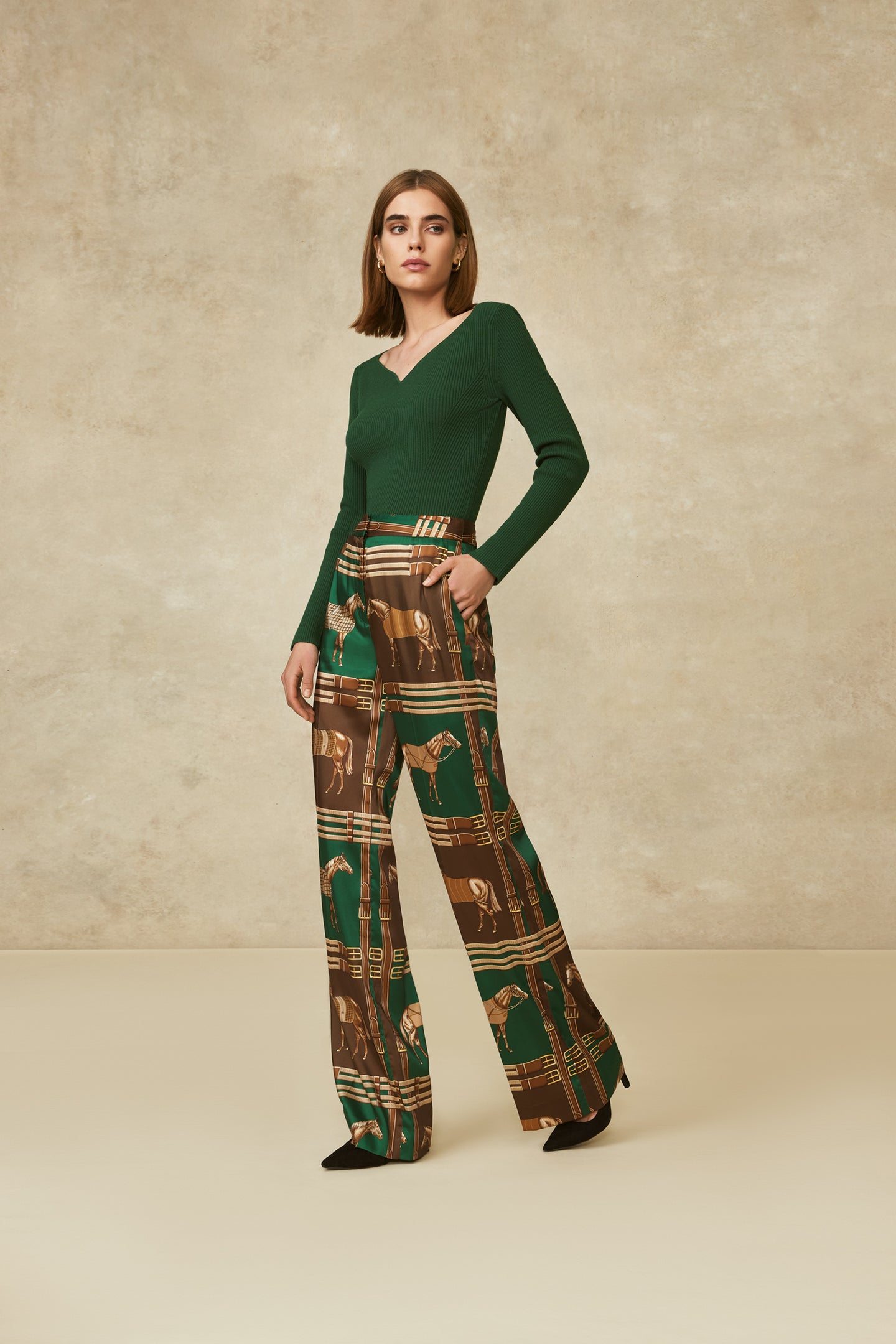 Open Neck Ribbed Knit