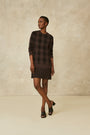 Gingham Jacquard Knit Dress