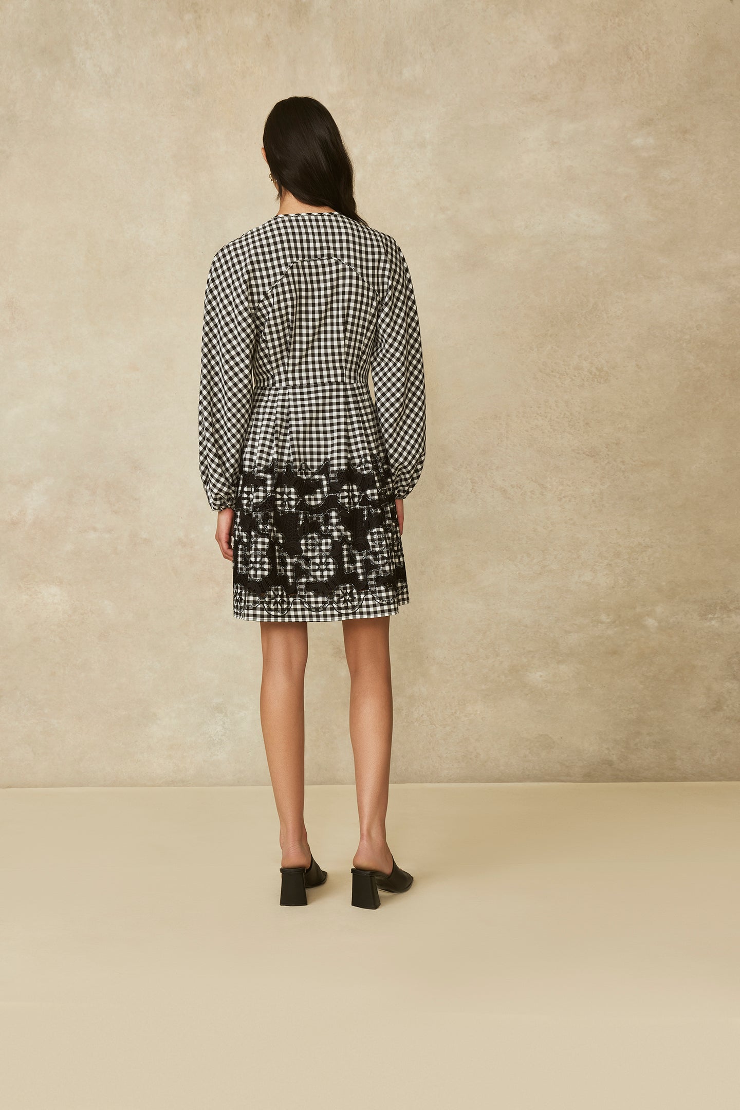 Floral Embroidered Cotton Button Front Dress