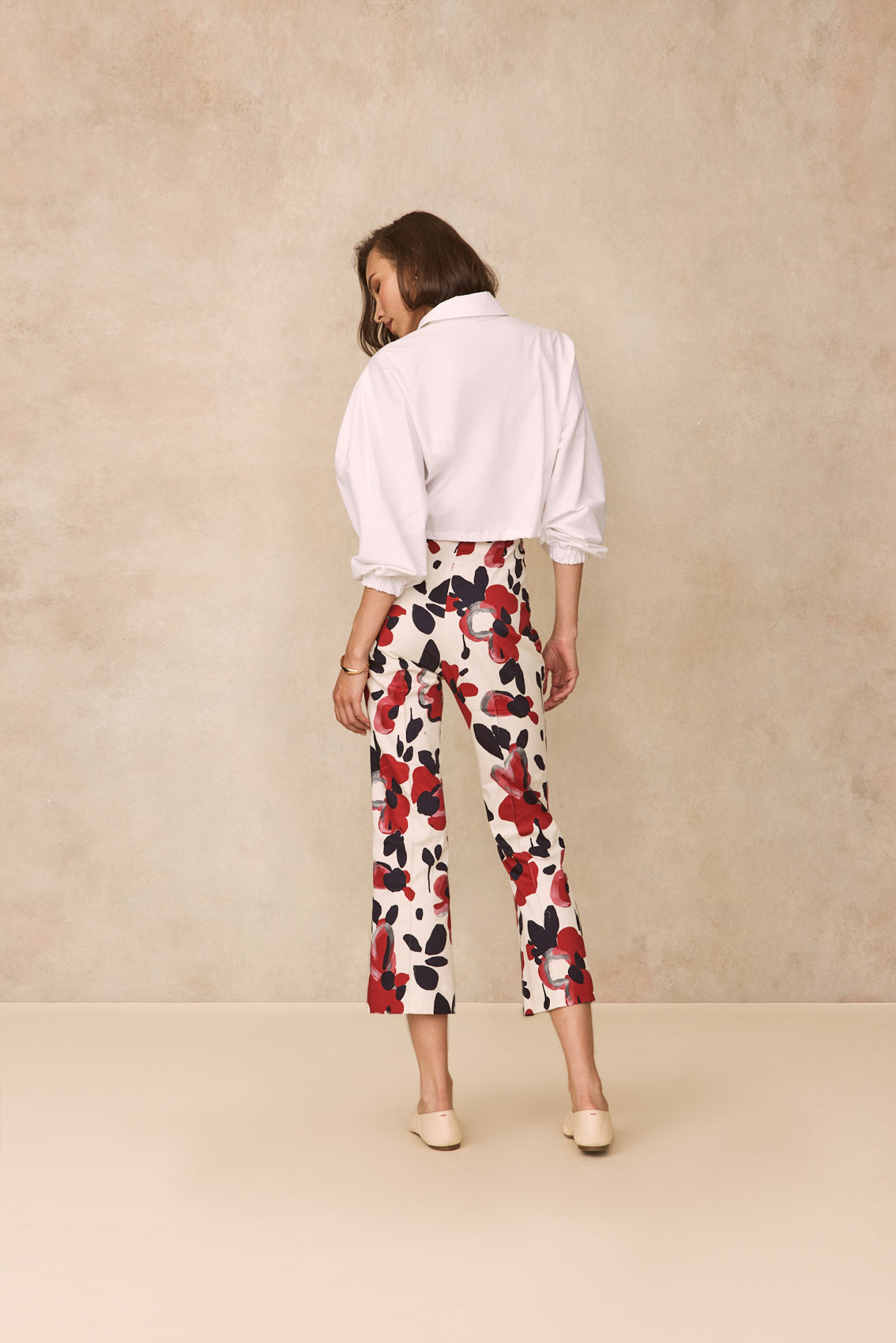 Floral Painted Cotton Kate Pant