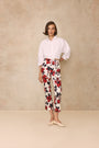 Floral Painted Cotton Kate Pant