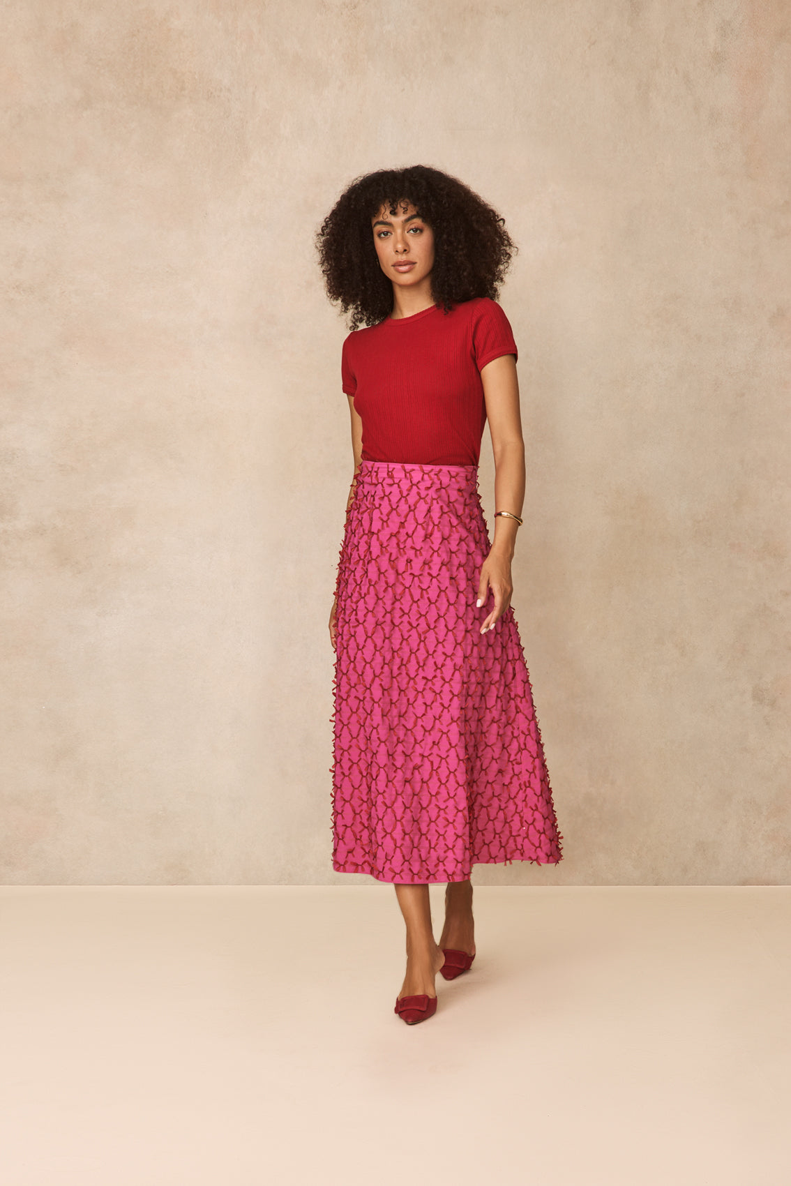 Cotton Pointelle T-Shirt