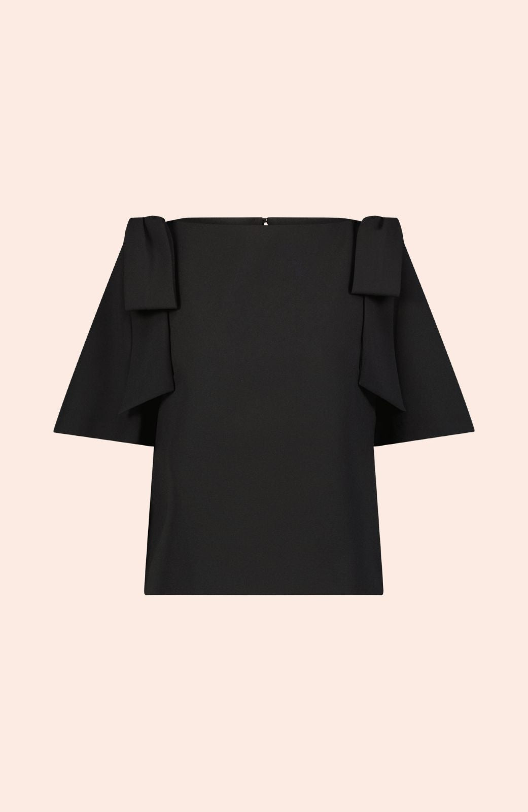 Stretch Crepe Bow Detail Top