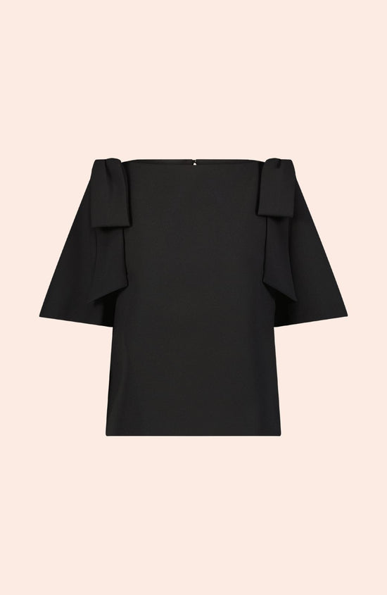 Stretch Crepe Bow Detail Top