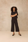 Stretch Crepe Cropped Pant