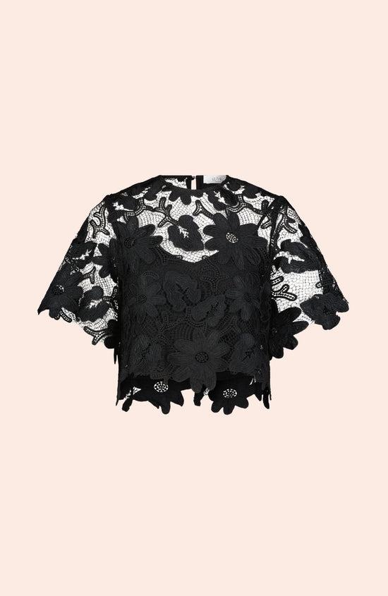 Floral Lace Scalloped Top