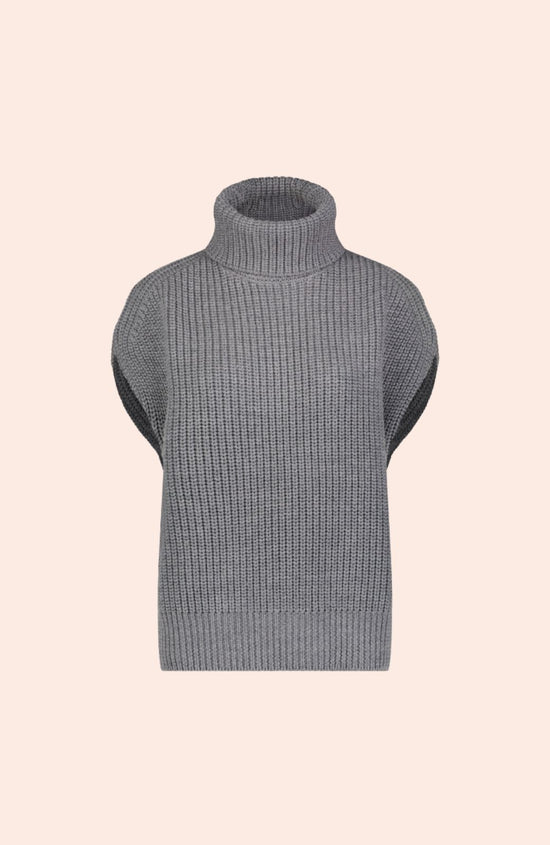 Sleeveless Turtleneck Sweater