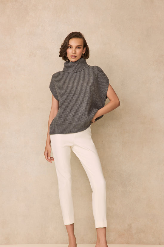 Sleeveless Turtleneck Sweater