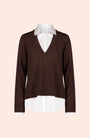 Poplin Combo Sweater