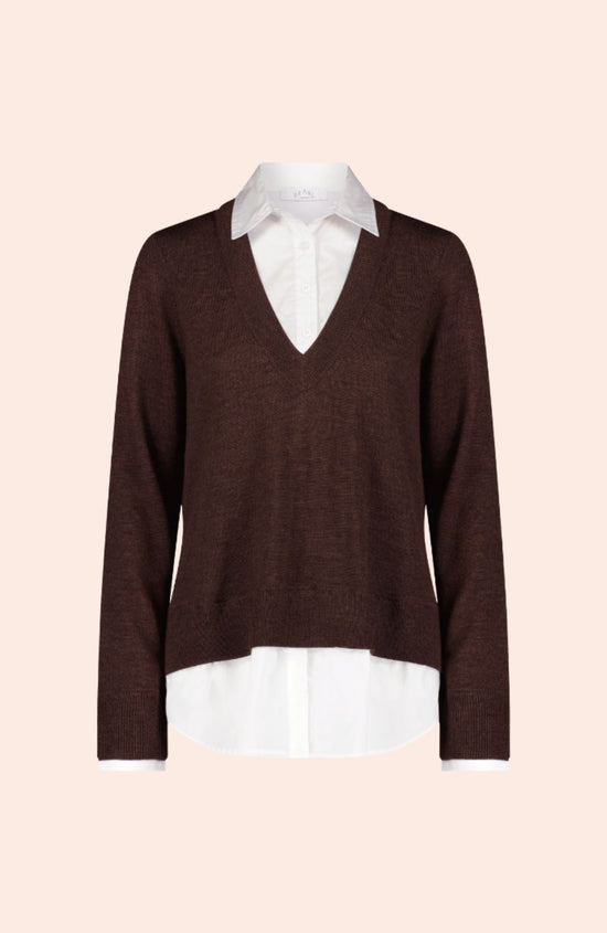 Poplin Combo Sweater