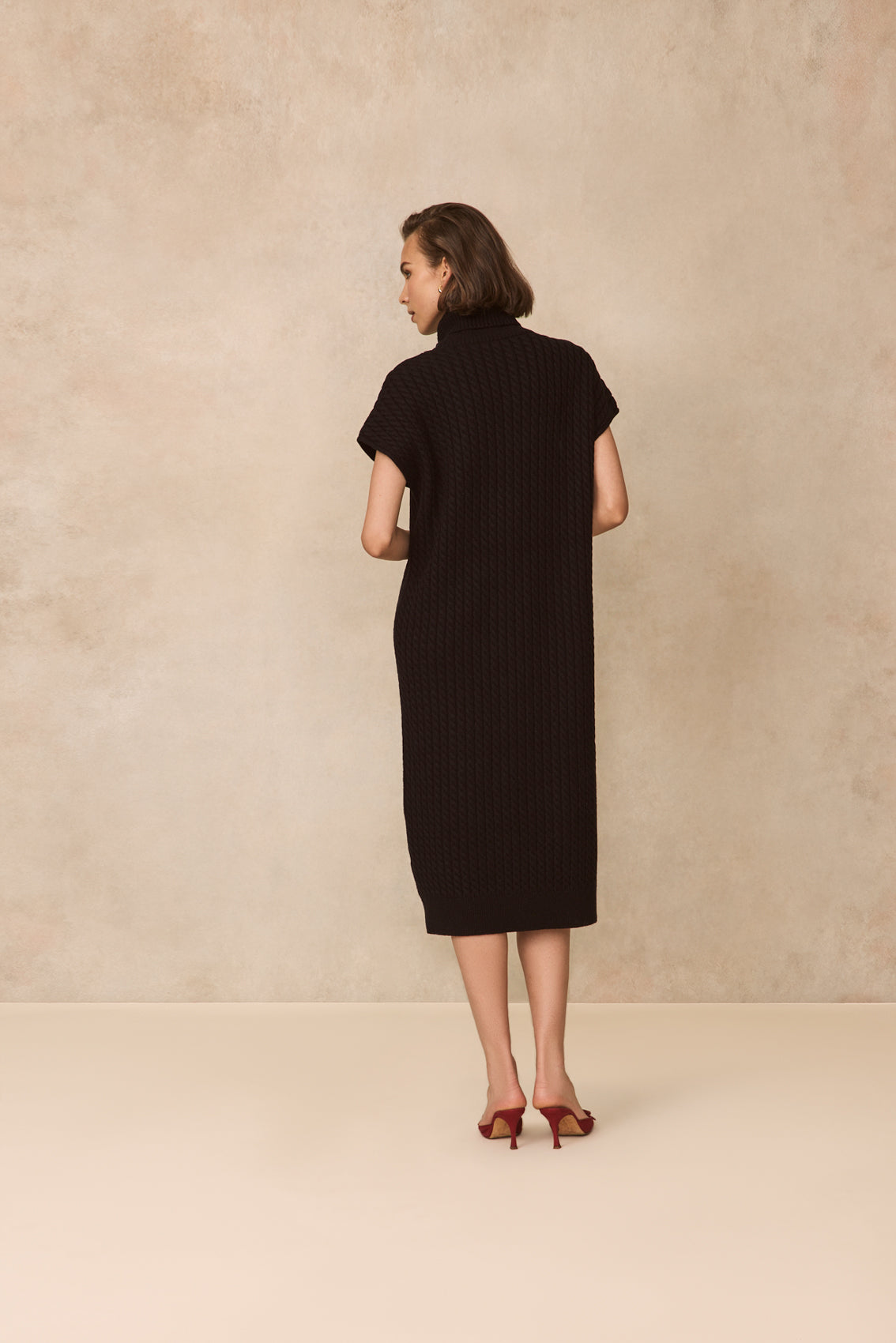 Sleeveless Cable Knit Dress – Pearl by Lela Rose