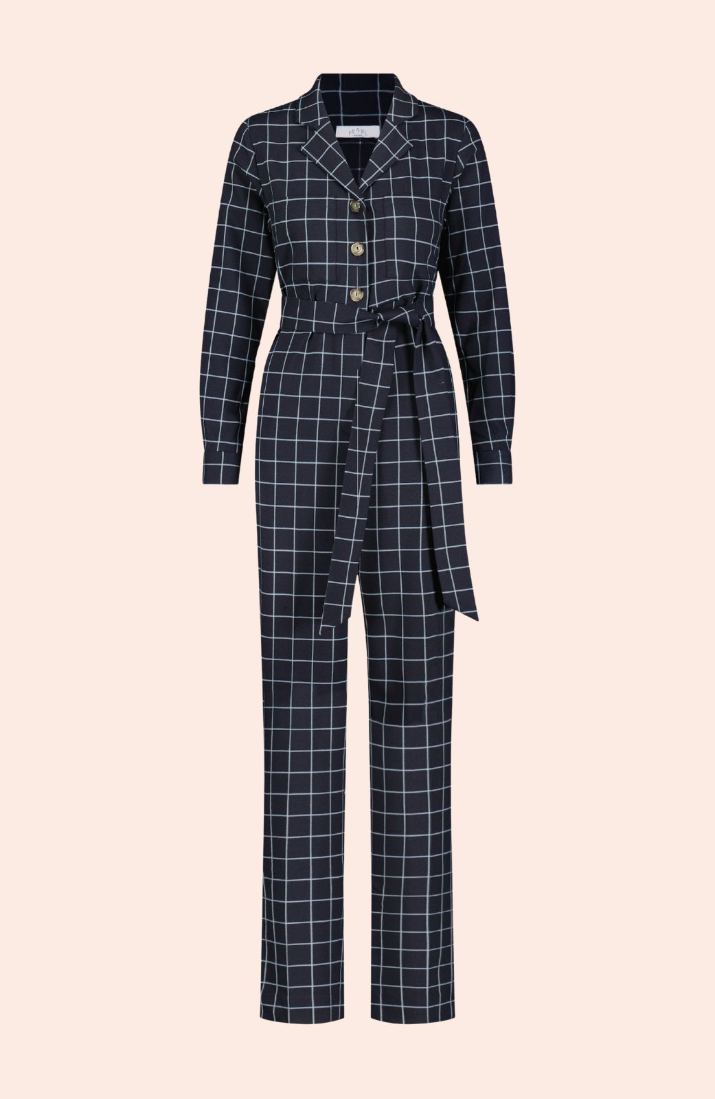 Oversized Check Jumpsuit