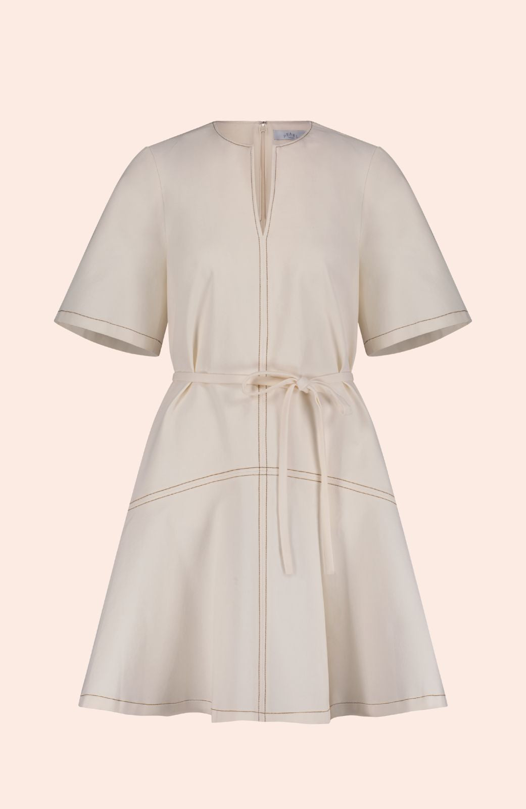 Stretch Denim Flounce Dress