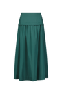 Coated Poplin Midi Skirt