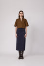 Coated Poplin Cropped Shirt