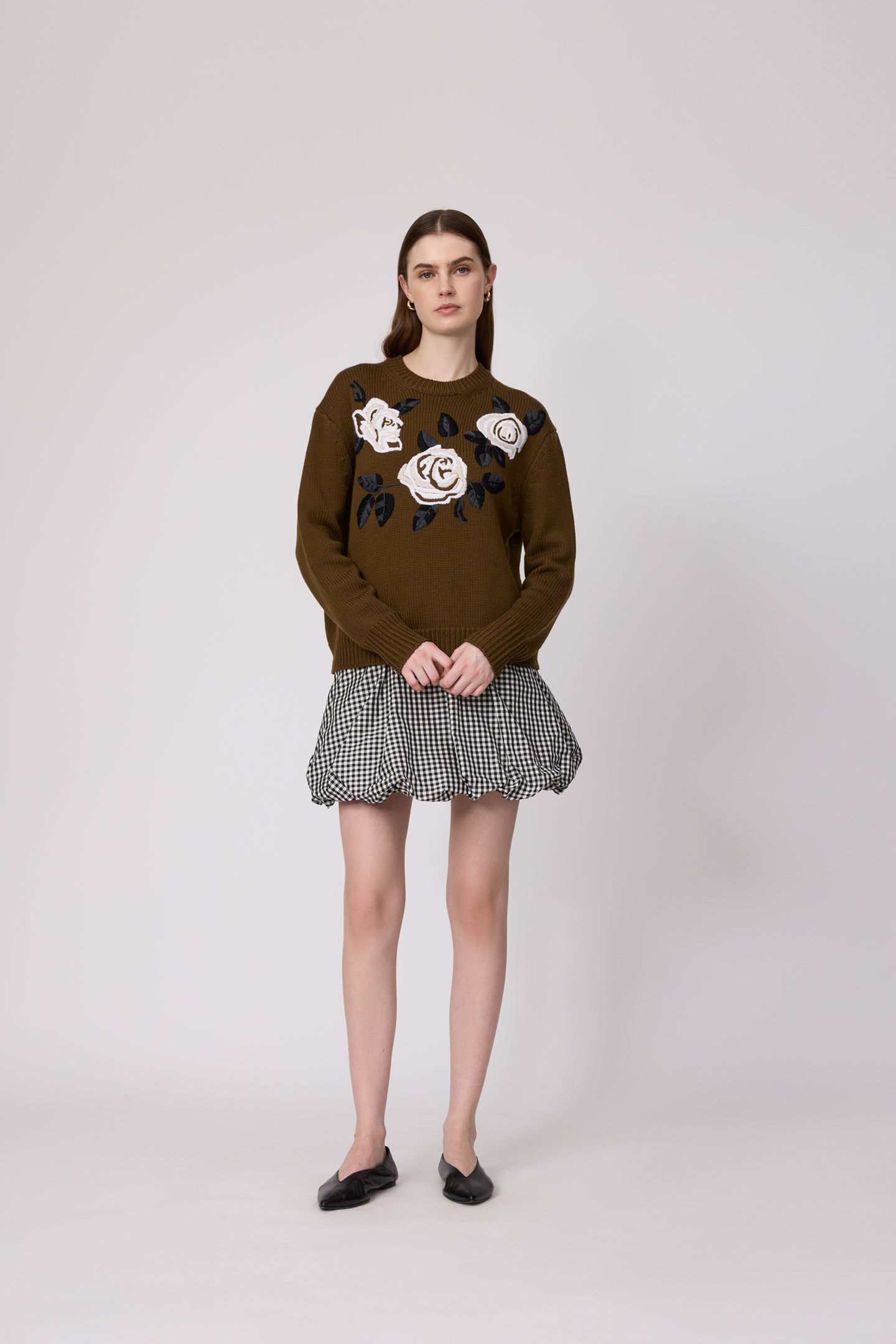Rose Embroidered Sweater