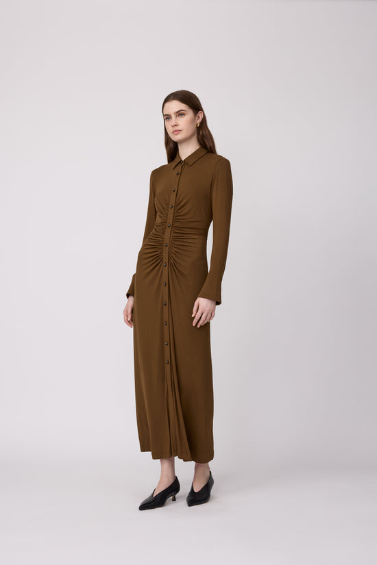 Jersey Shirred Dress
