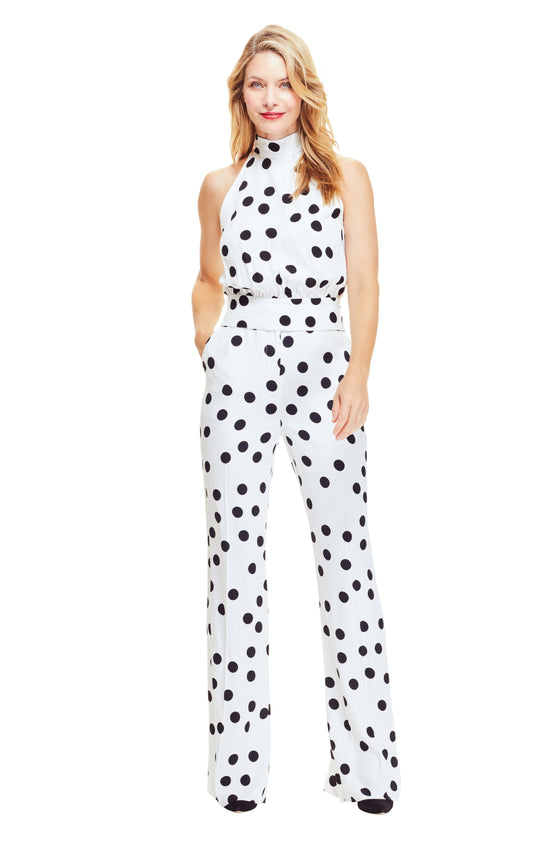 Polka Dot Bow Detail Halter Top