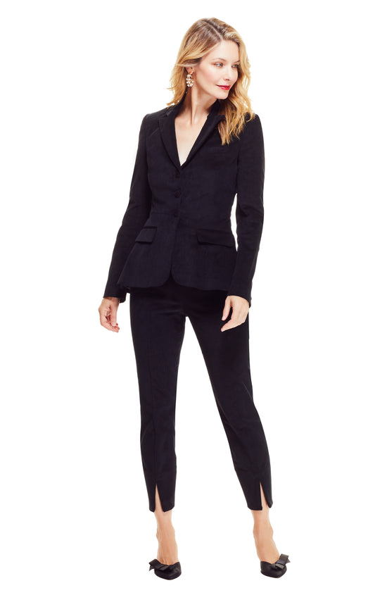 Velvet Peplum Blazer