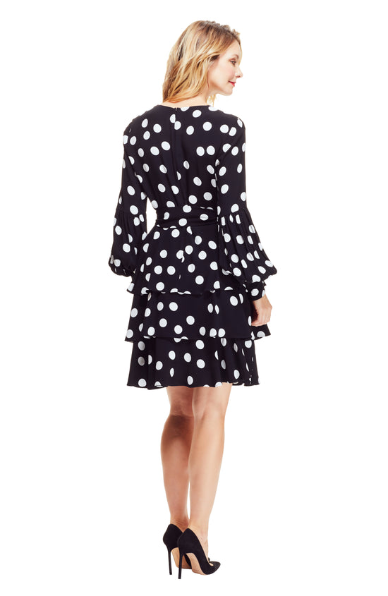 Polka Dot Ruffle Skirt Dress