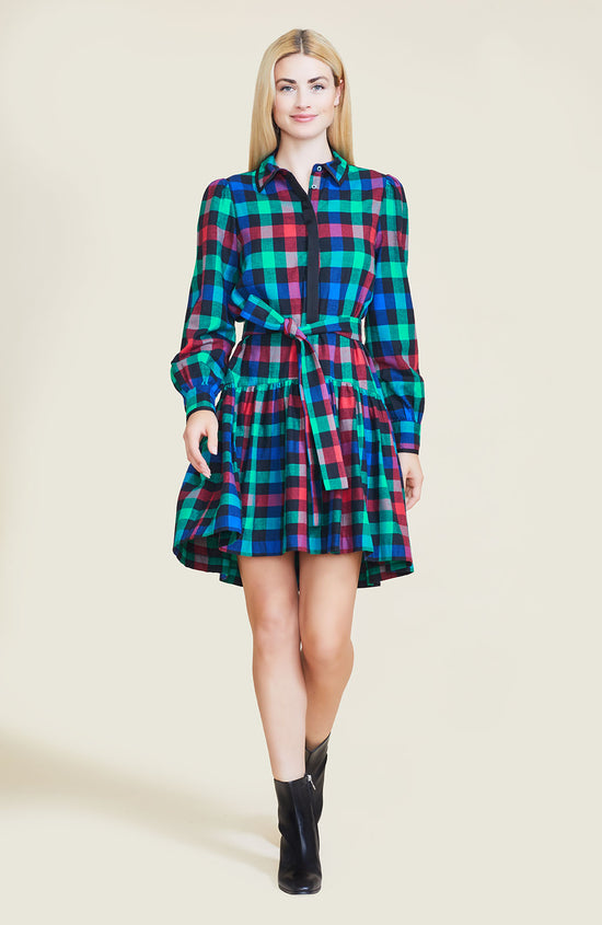 Plaid Flannel Shirt Dress