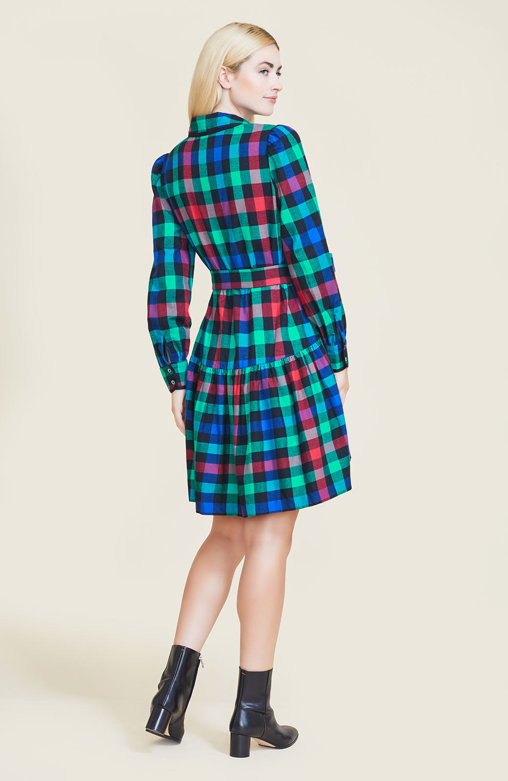 Plaid Flannel Shirt Dress