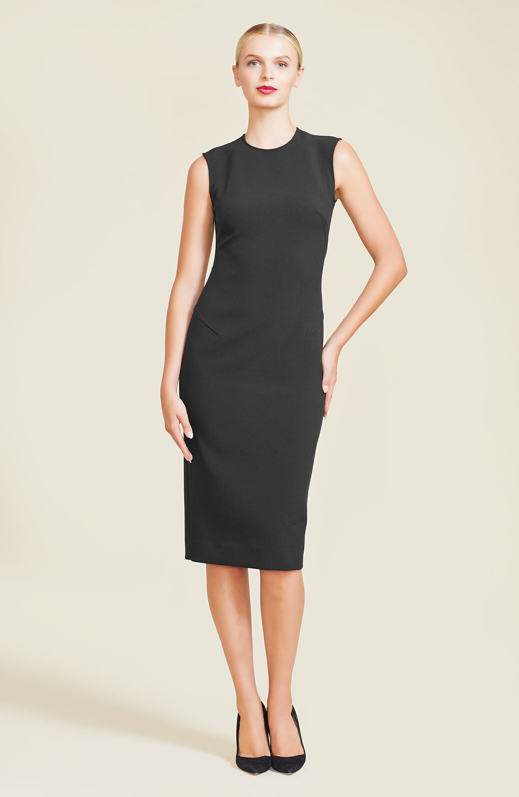 Stretch Crepe Sheath Dress