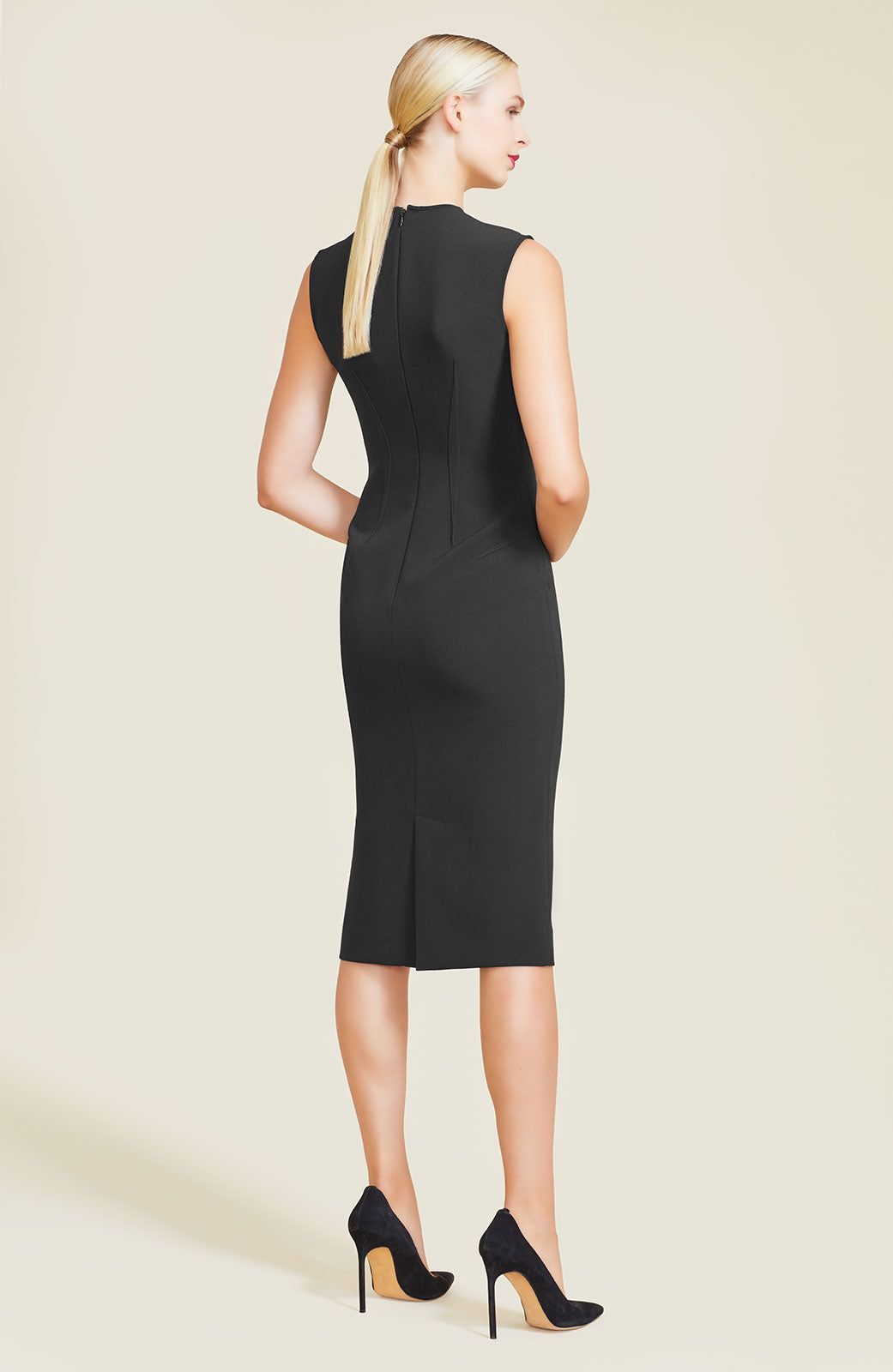 Stretch Crepe Sheath Dress