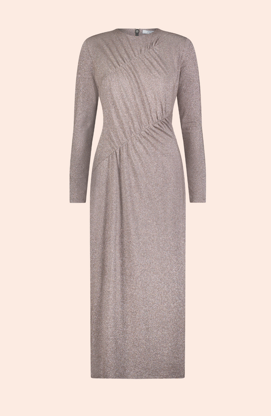 Metallic Jersey Ruched Dress