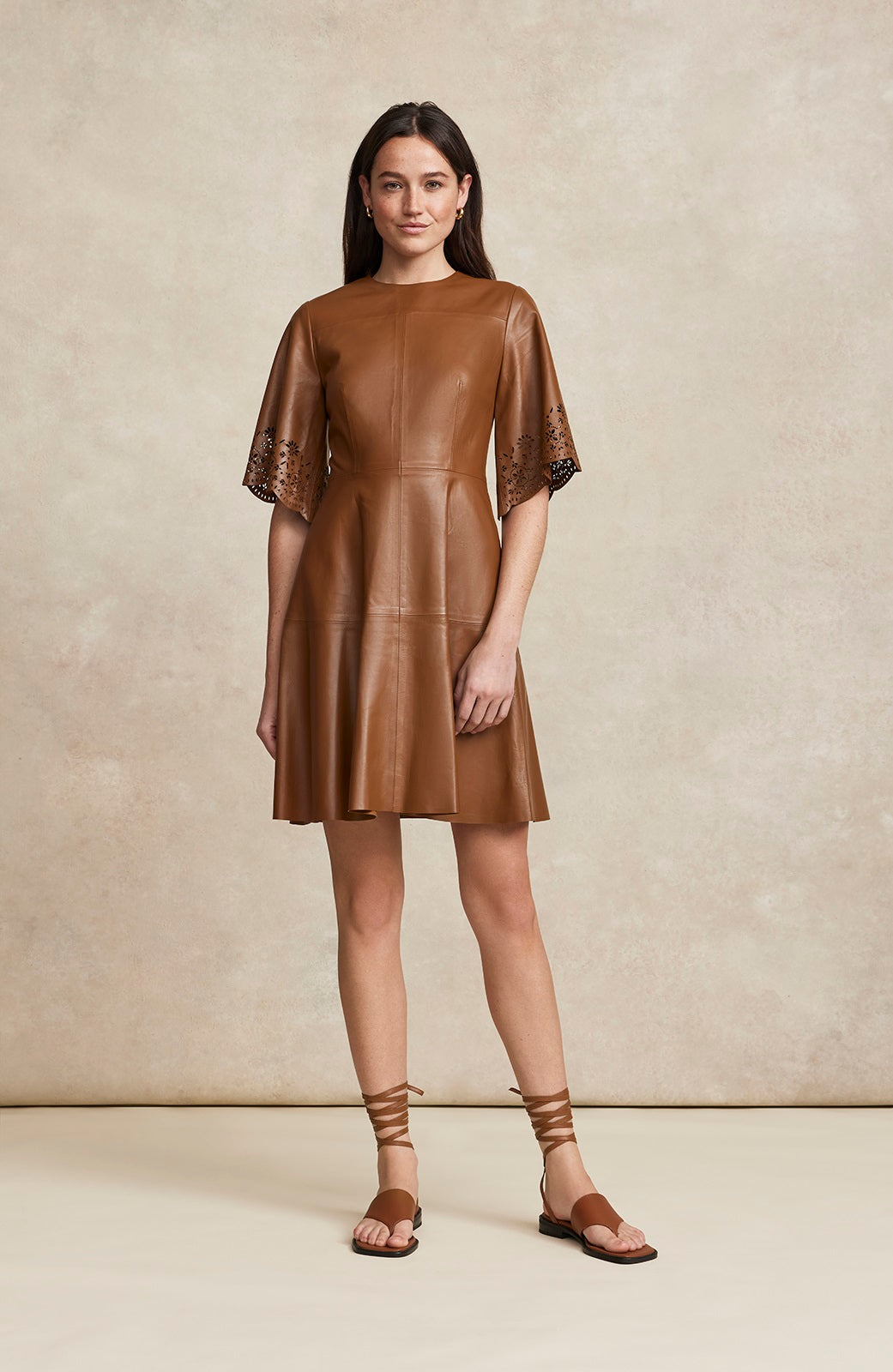 Leather A-Line Dress