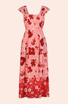 Ikat Crepe Midi Dress
