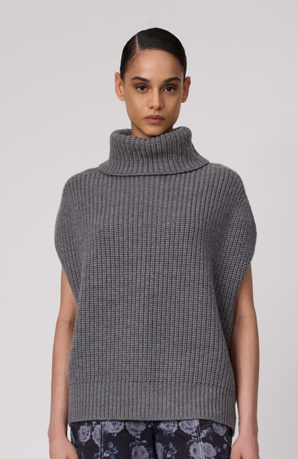 Sleeveless Turtleneck Sweater