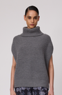 Sleeveless Turtleneck Sweater