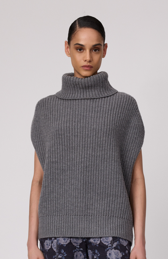 Sleeveless Turtleneck Sweater