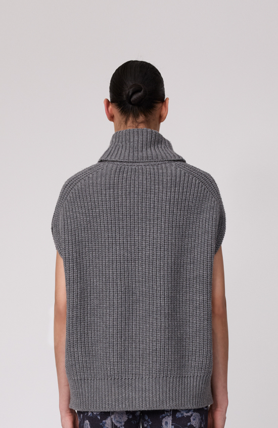 Sleeveless Turtleneck Sweater