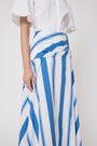 Striped Cotton Poplin Skirt