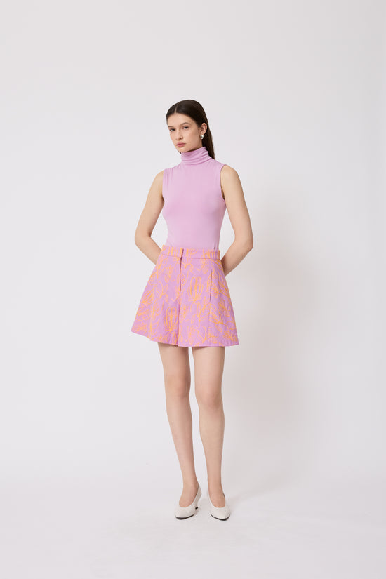 Jersey Sleeveless Turtleneck