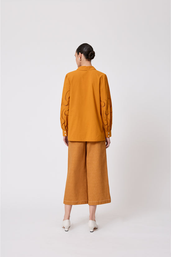 Wave Eyelet Tunic Shirt