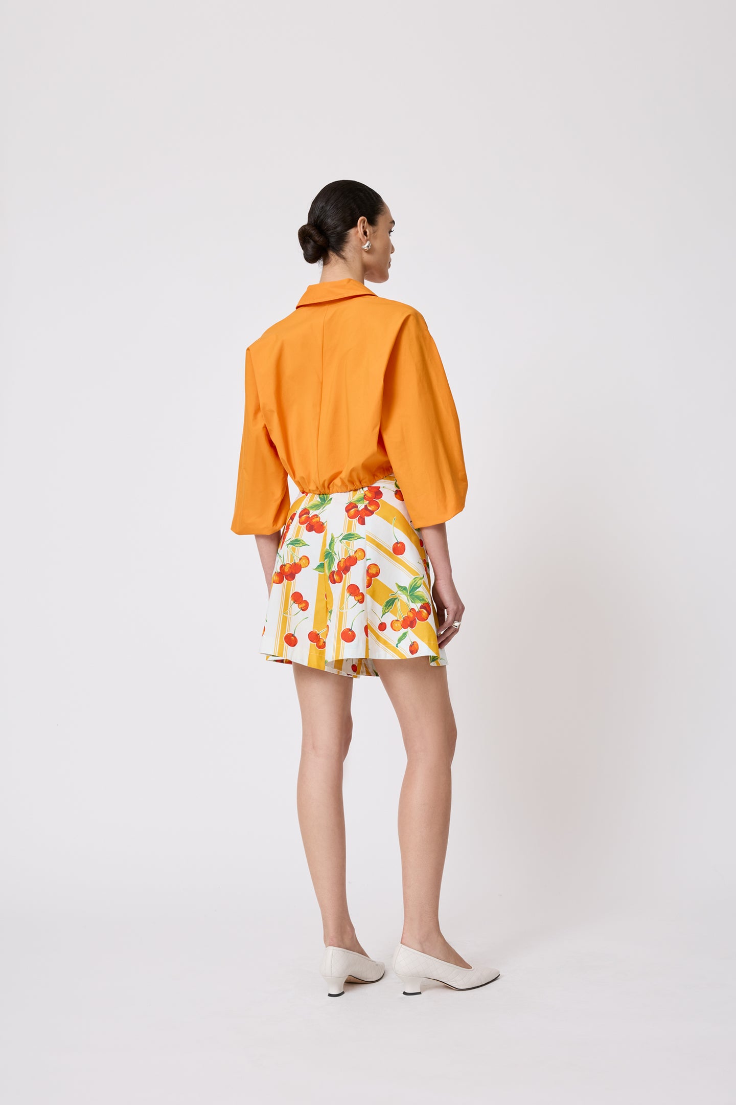 Cotton Poplin Tie Front Top