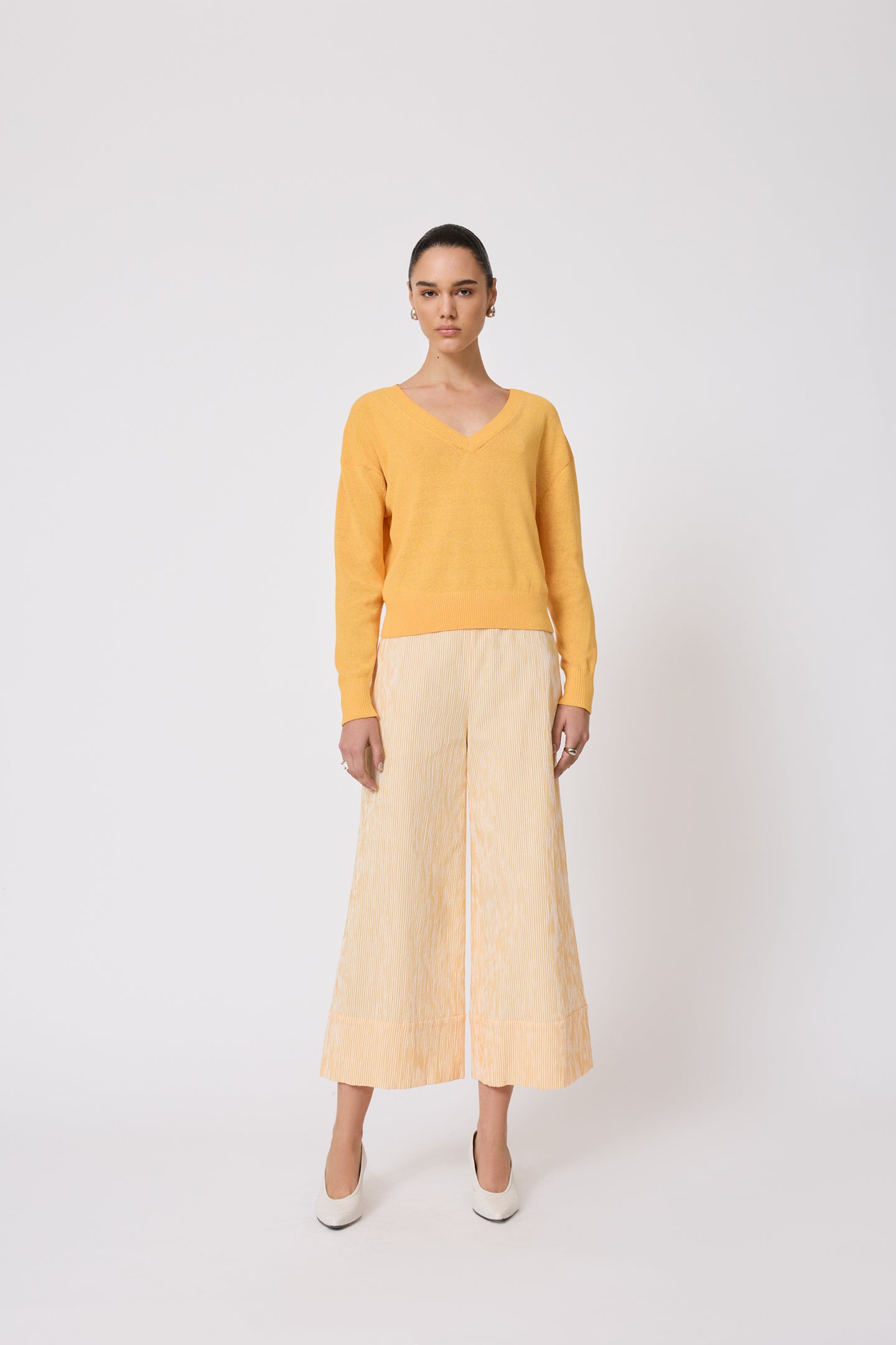 Striped Seersucker Wide Leg Pant
