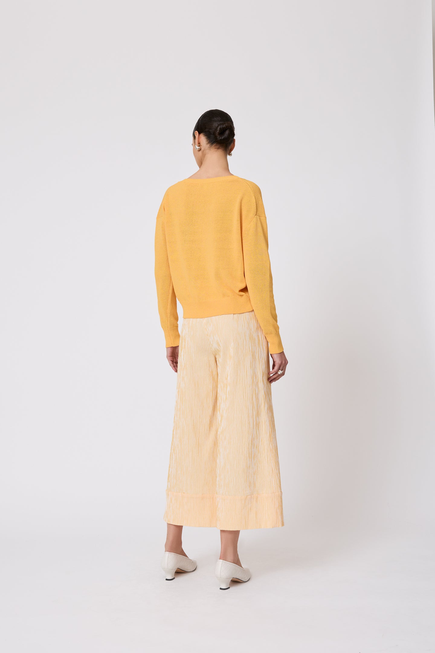 Striped Seersucker Wide Leg Pant