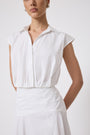 Cotton Poplin Sleeveless Shirt