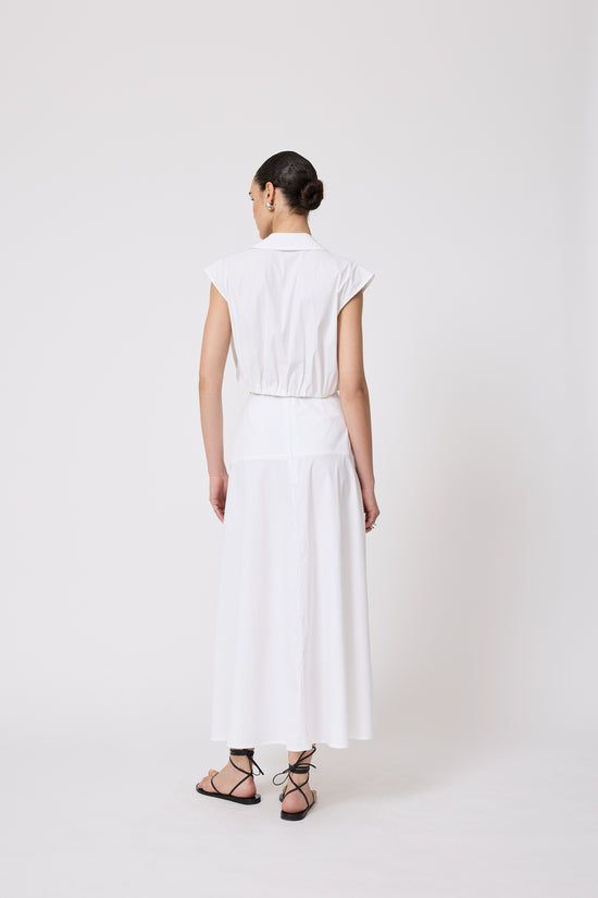 Cotton Poplin Sleeveless Shirt