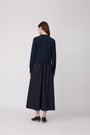 Poplin Combo Midi Knit Dress