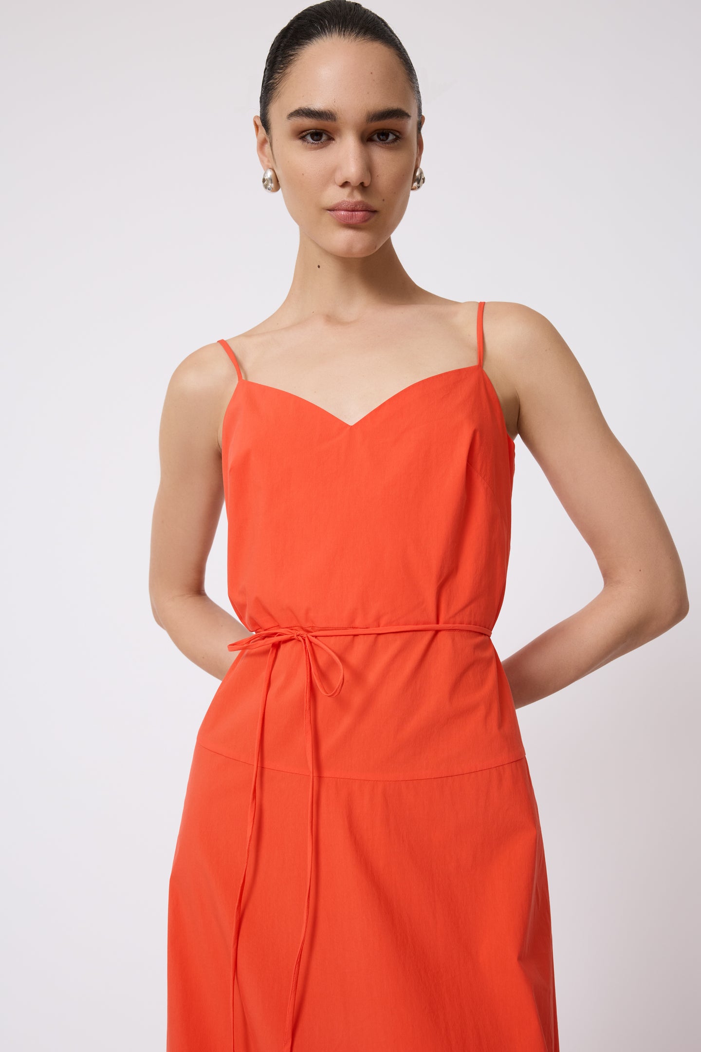 Tech Poplin Bubble Hem Dress