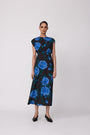 Rose Crepe Midi Dress