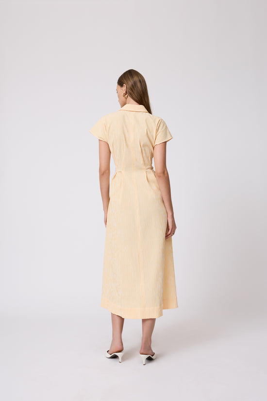 Striped Seersucker Shirt Dress
