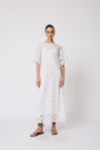 Embroidered Eyelet Caftan